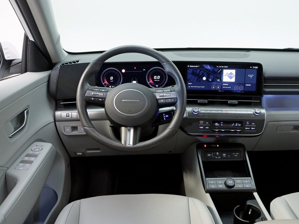 Hyundai KONA 1.6 GDI HEV Premium | Licht interieur | Private, Auto's, Hyundai, Gebruikt, Wit, Leder, SUV of Terreinwagen