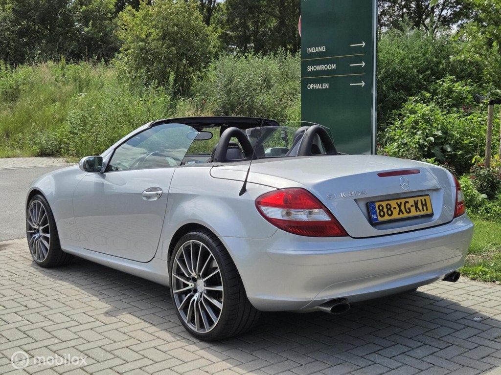 Mercedes SLK-klasse 200 K. Windscherm Airco Leder In nette s, Auto's, Automaat, Achterwielaandrijving, Gebruikt, 4 cilinders