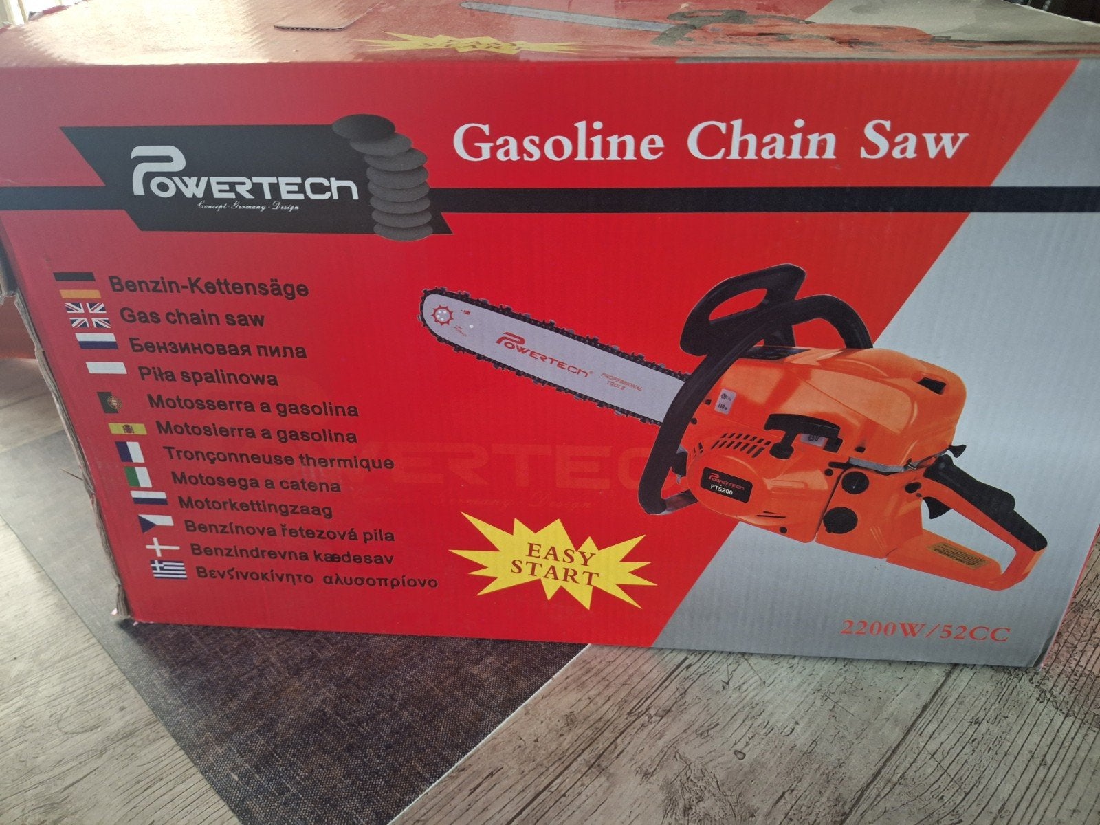 Krachtige Kettingzaag 2200W 52CC - Ideaal voor zwaar werk, Doe-het-zelf en Verbouw, Gereedschap | Zaagmachines, Ophalen, 70 mm of meer