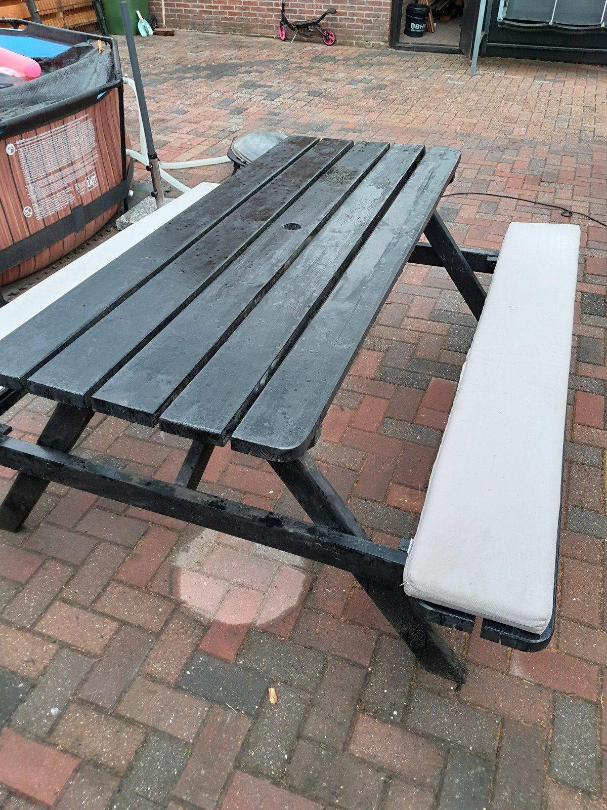 Tuintafel  set 180x70 voor 6 personen., Tuin en Terras, Tuinbanken, Ophalen, Gebruikt, Hout
