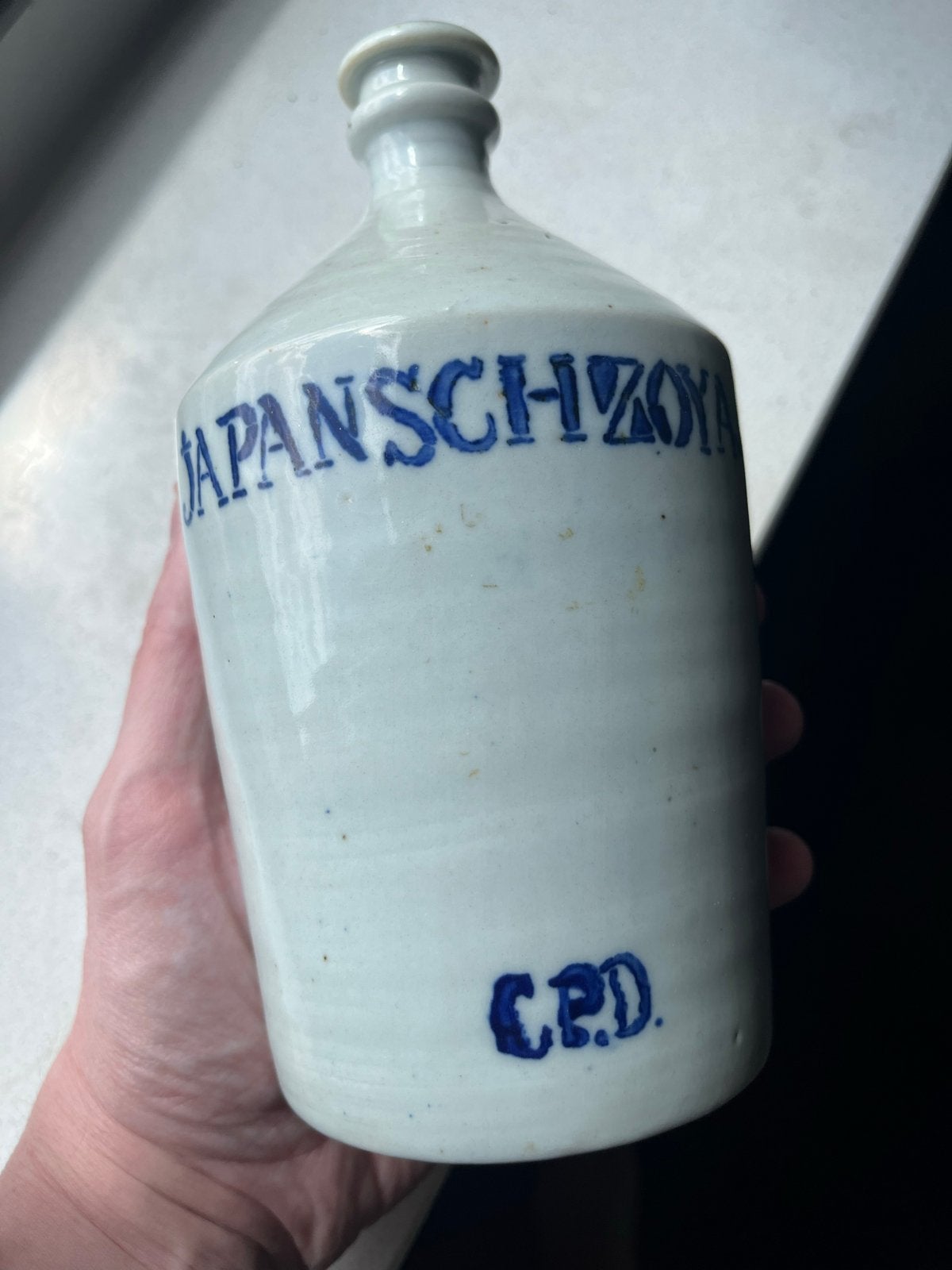 Japanse porseleinen japanschzoya sojakruik - midden 19e eeuw, Ophalen of Verzenden