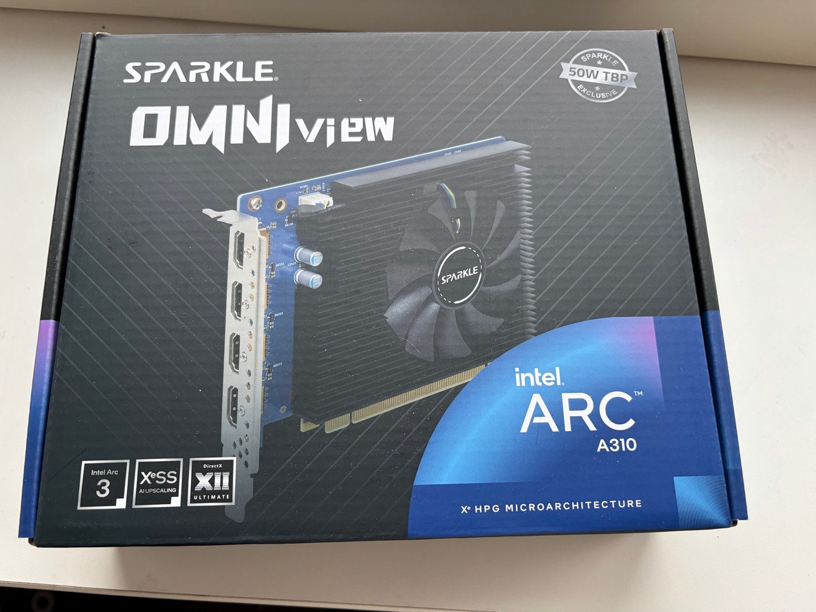 Sparkle Intel Arc A310 Omni View 4GB Grafische Kaart, HDMI, GDDR6, PCI-Express 4, Nieuw