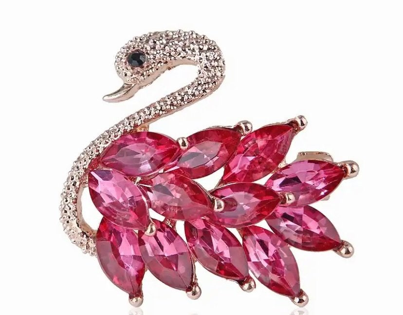 Roze Zwaan Broche, NIEUW! CADEAUTIP van SINT!, Verzenden, Nieuw, Overige kleuren, Overige materialen