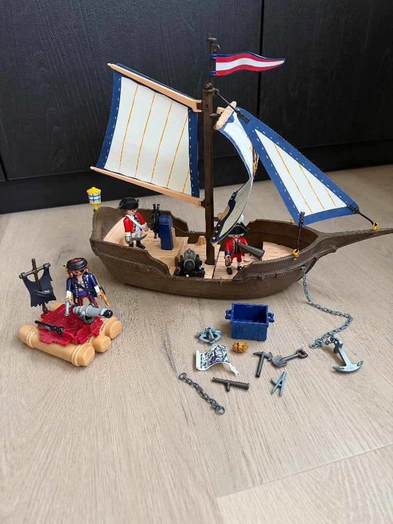Playmobil Pirates 70412 Zeilschip van de soldaten, Ophalen of Verzenden, Zo goed als nieuw, Pirates, Boot/Schip