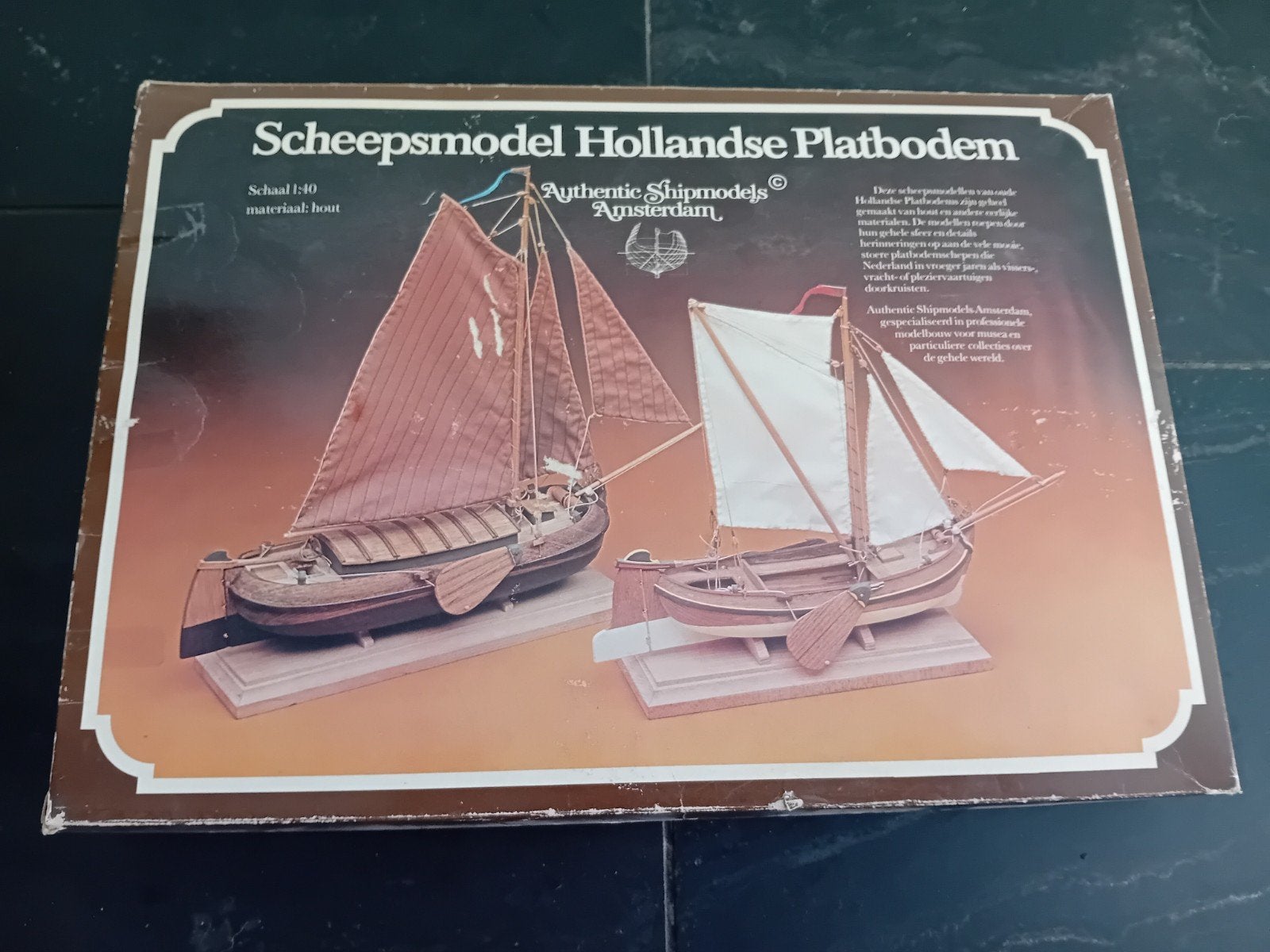 Vintage Hollandse platbodem Zuiderzee Botter, Hobby en Vrije tijd, Modelbouw | Boten en Schepen, Ophalen of Verzenden, Zo goed als nieuw