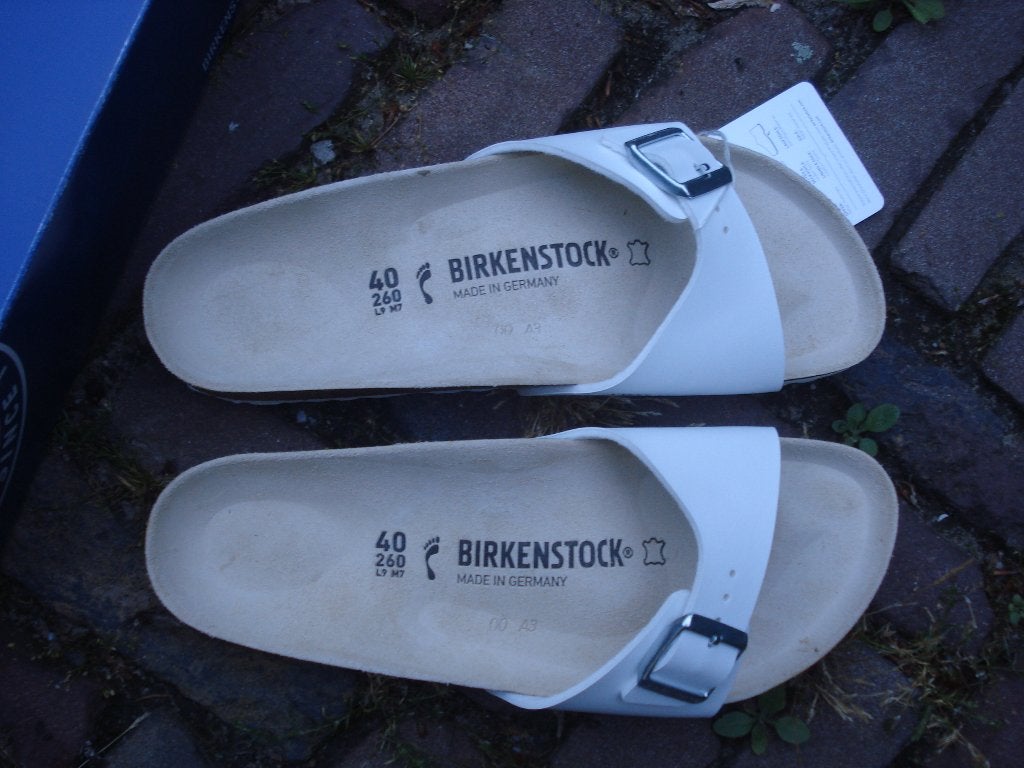 BIRKENSTOCK MADRID WIT NIEUW 40 GRATIS VERZENDING PER POST, Slippers, Verzenden, Wit, Nieuw