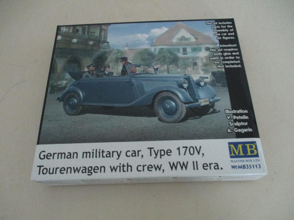 Maste box German military car  170v tourenwagen with crew, Overige merken, 1:32 tot 1:50, Overige typen, Ophalen of Verzenden