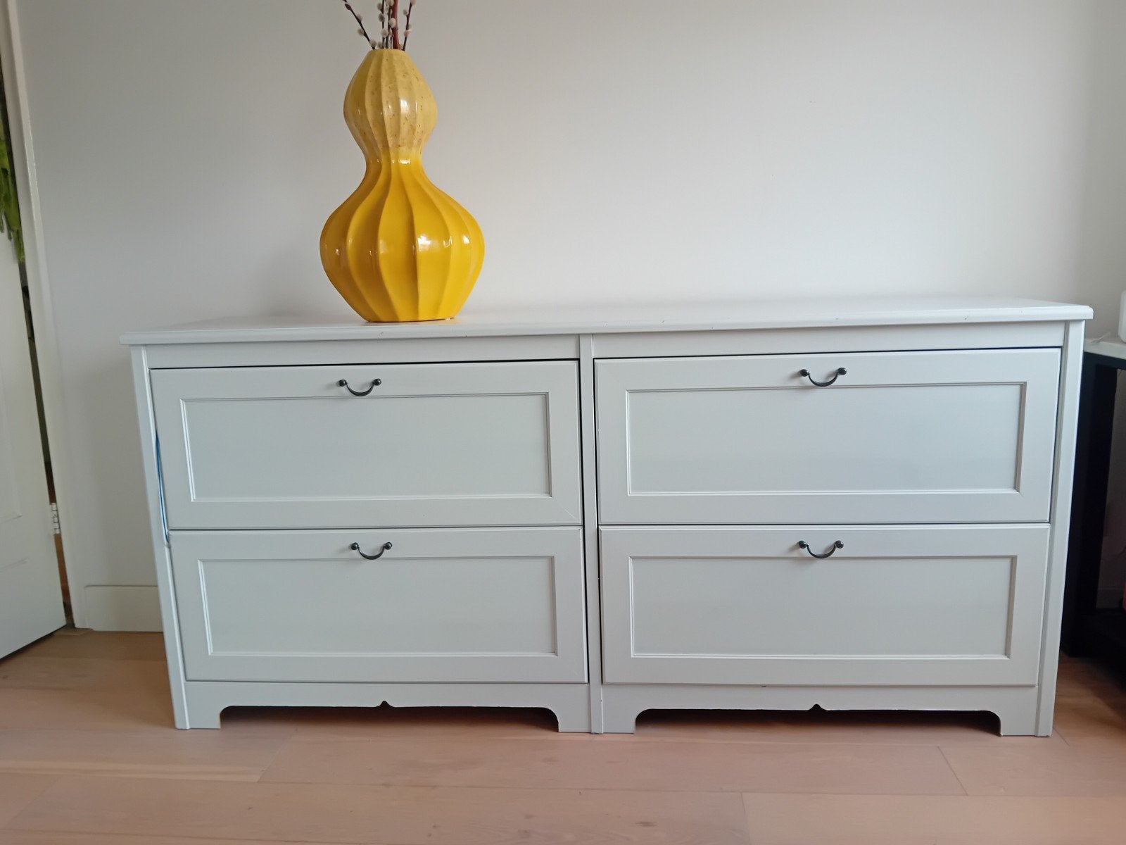 Witte kast met 4 lades, Ophalen of Verzenden, Gebruikt, Modern