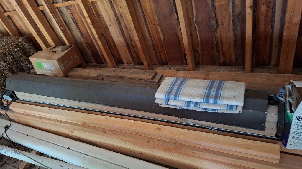 Rolluik 2,46 bij 1,28, Doe-het-zelf en Verbouw, Rolluiken, Ophalen, Gebruikt, Bruin, 100 tot 150 cm