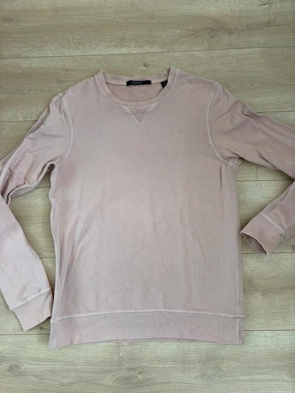 Scotch & Soda Trui Oudroze Maat L - Katoenen Sweater, Maat 52/54 (L), Ophalen of Verzenden, Zo goed als nieuw, Roze