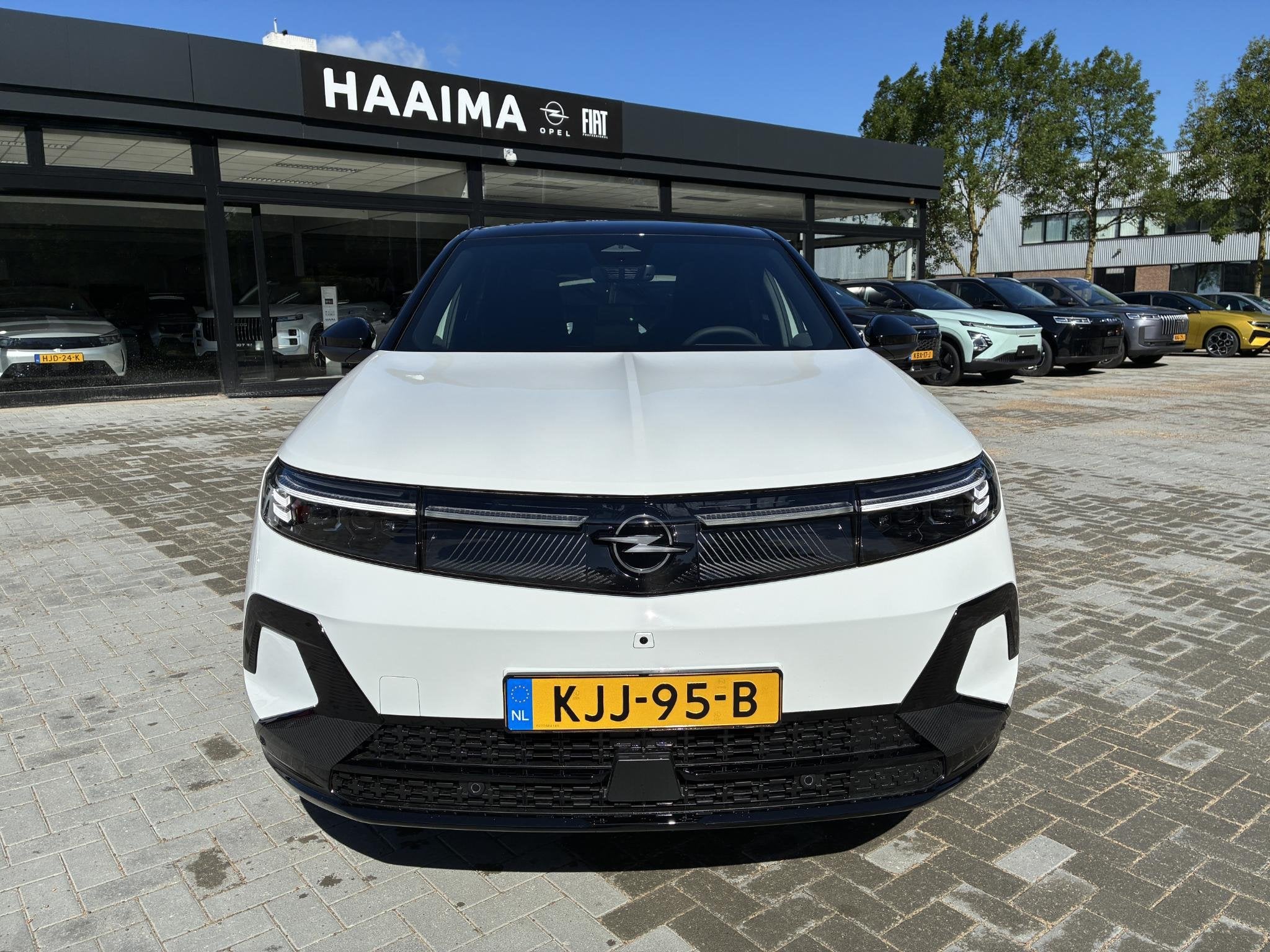 Opel Grandland Electric Ultimate AWD 73 kWh | DEMO | ECC | P, Auto's, 1350 kg, 488 km, Zwart, Wit
