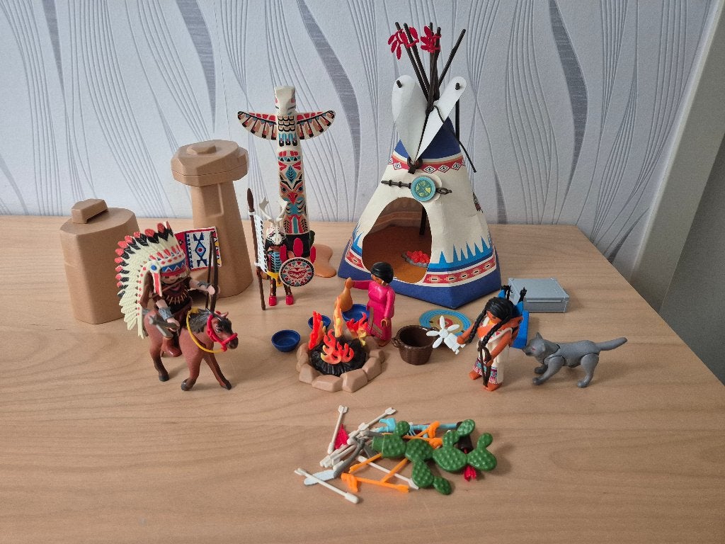 Playmobil Indianen Set, Ophalen of Verzenden, Gebruikt