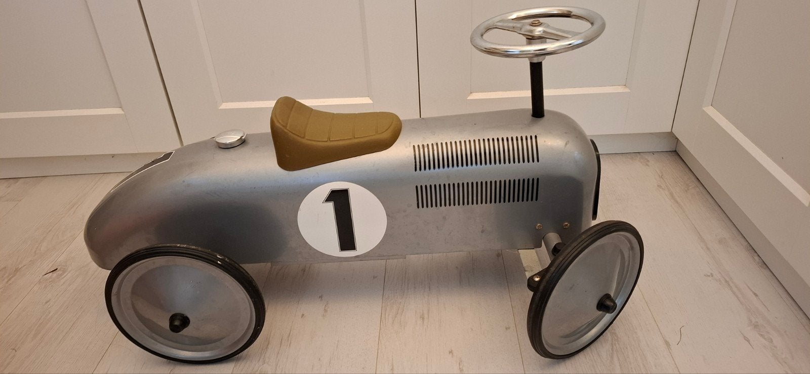 Retro zilveren loopauto, Kinderen en Baby's, Ophalen, Gebruikt
