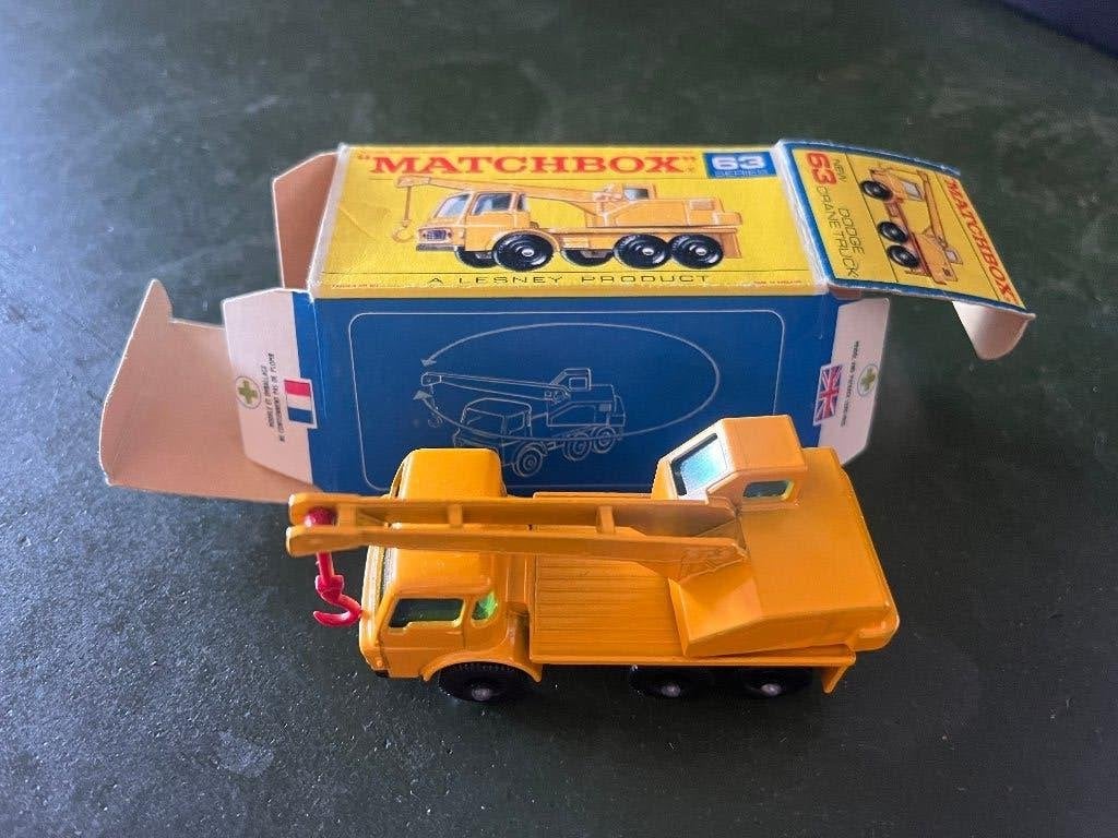Matchbox 63 Dodge Crane Truck - Vintage Speelgoed, Ophalen of Verzenden, Zo goed als nieuw, Bus of Vrachtwagen, Matchbox