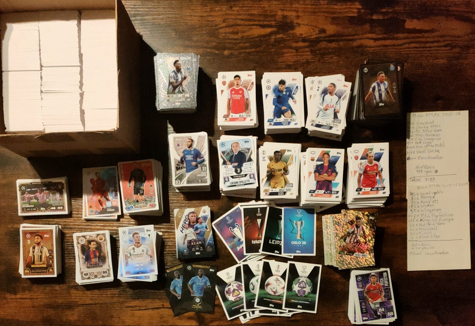 Bulk partij Match Attax 2025-26 & Extra..3200 + Cards, Verzenden, Zo goed als nieuw, Buitenlandse clubs, Poster, Plaatje of Sticker