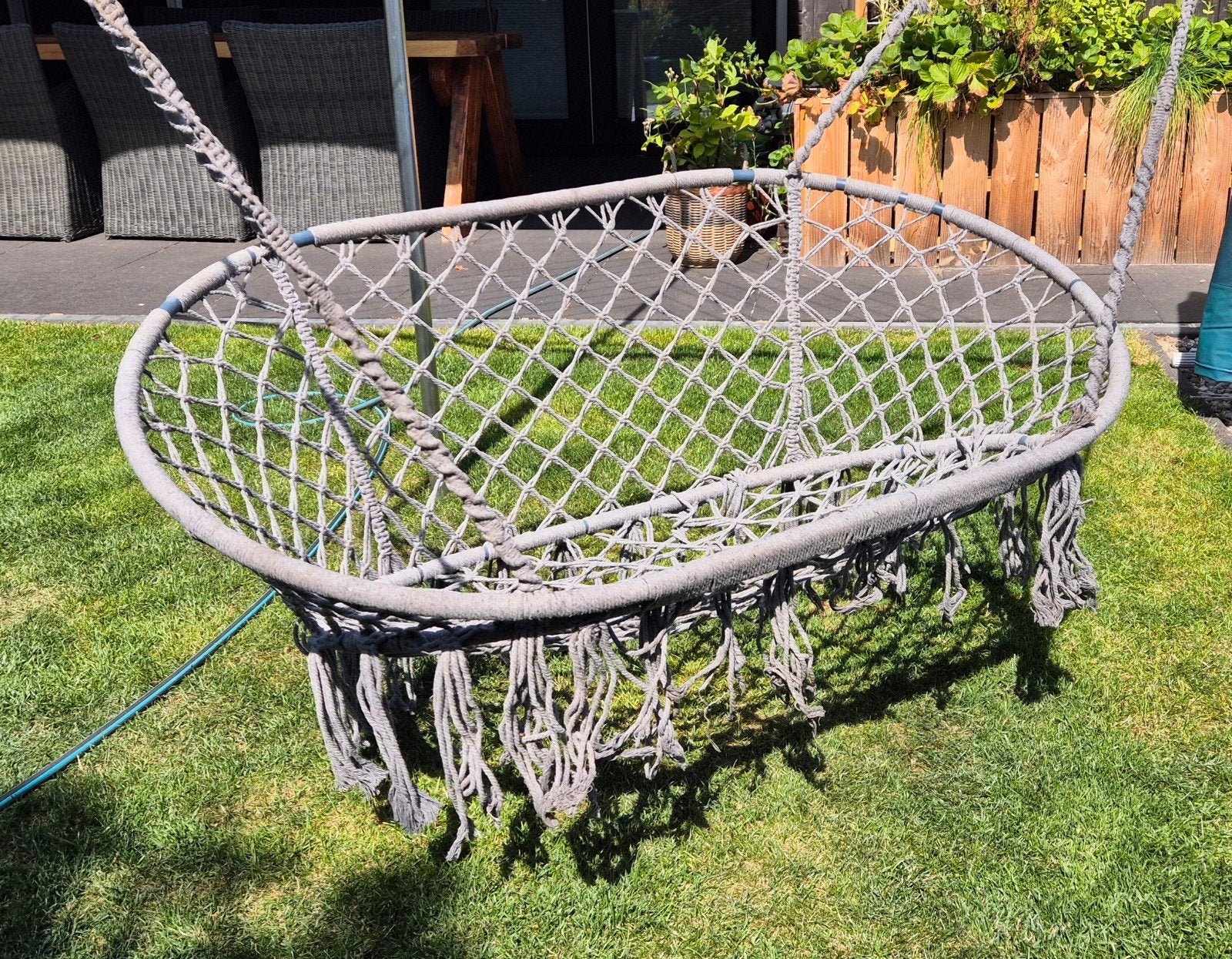 Hangbank 2 personen, Tuin en Terras, Hangmatten, Ophalen, Gebruikt, Meerpersoons, Inklapbaar
