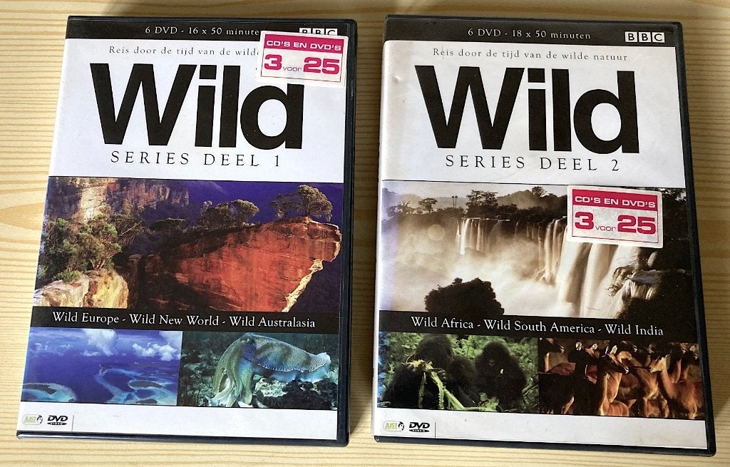 dvd Wild Series deel 1 en 2. Box Set Natuur BBC serie, Ophalen, Engels, Alle leeftijden, Nederlands