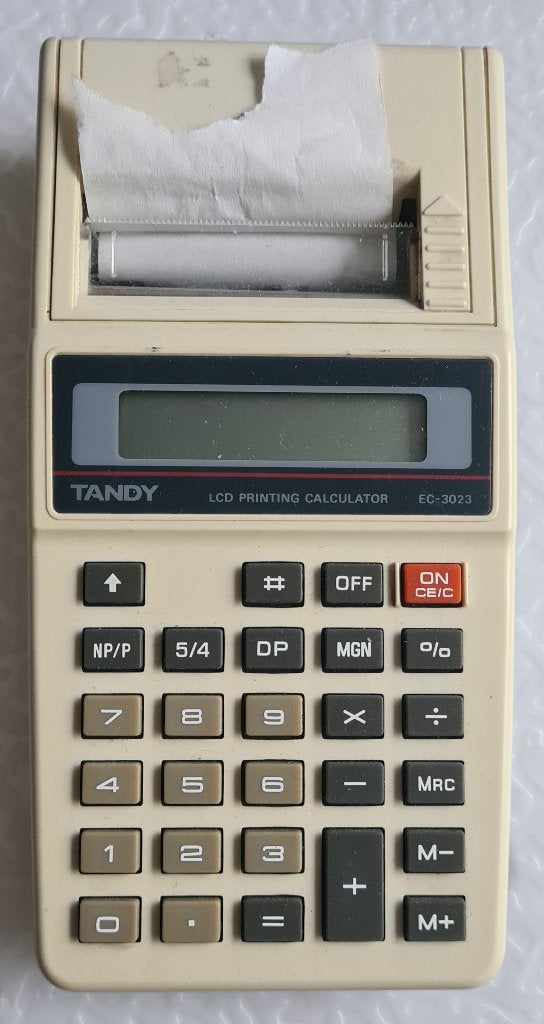Rekenmachine, merk Tandy. 9 - 17,5 cm, Ophalen of Verzenden, Gebruikt