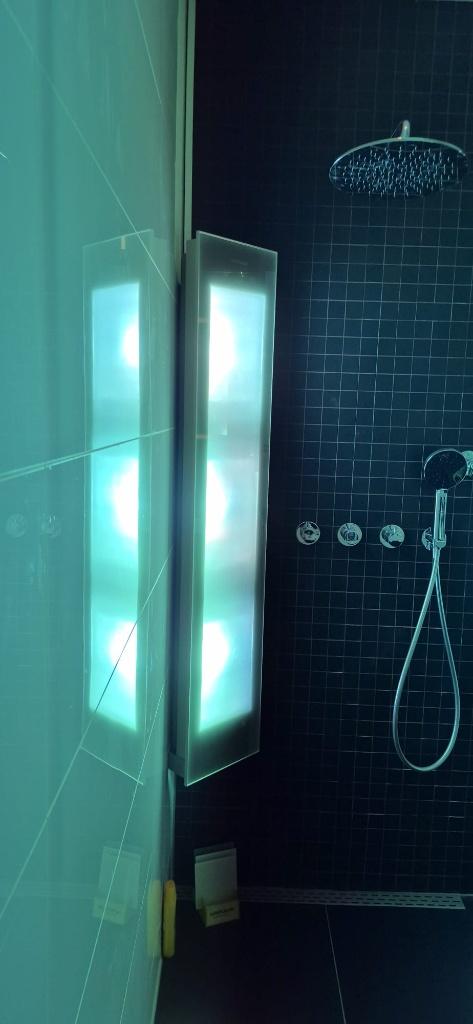 NIEUW Sunshower combi organic grey, Ophalen, Nieuw, Zonnebank enkelzijdig, Minder dan 10 lampen