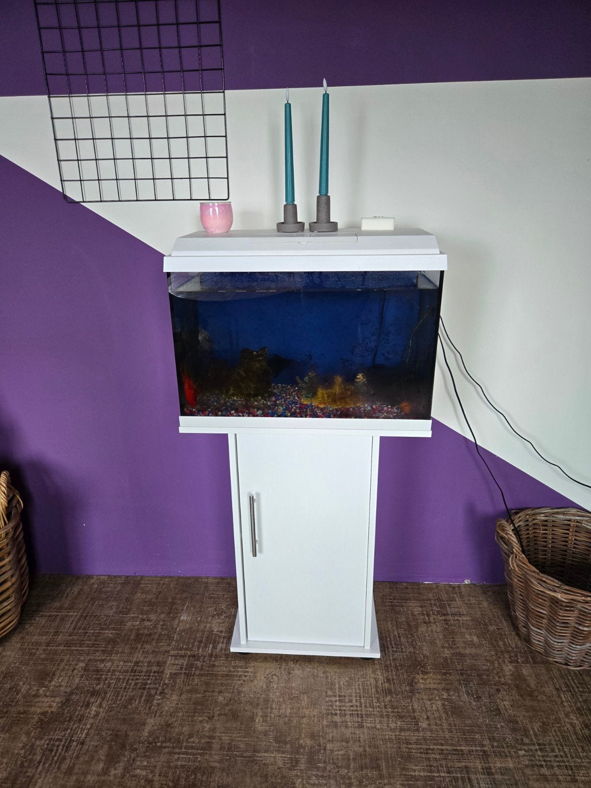 aquarium met 3 vissen en toebehoren, Dieren en Toebehoren, Ophalen of Verzenden