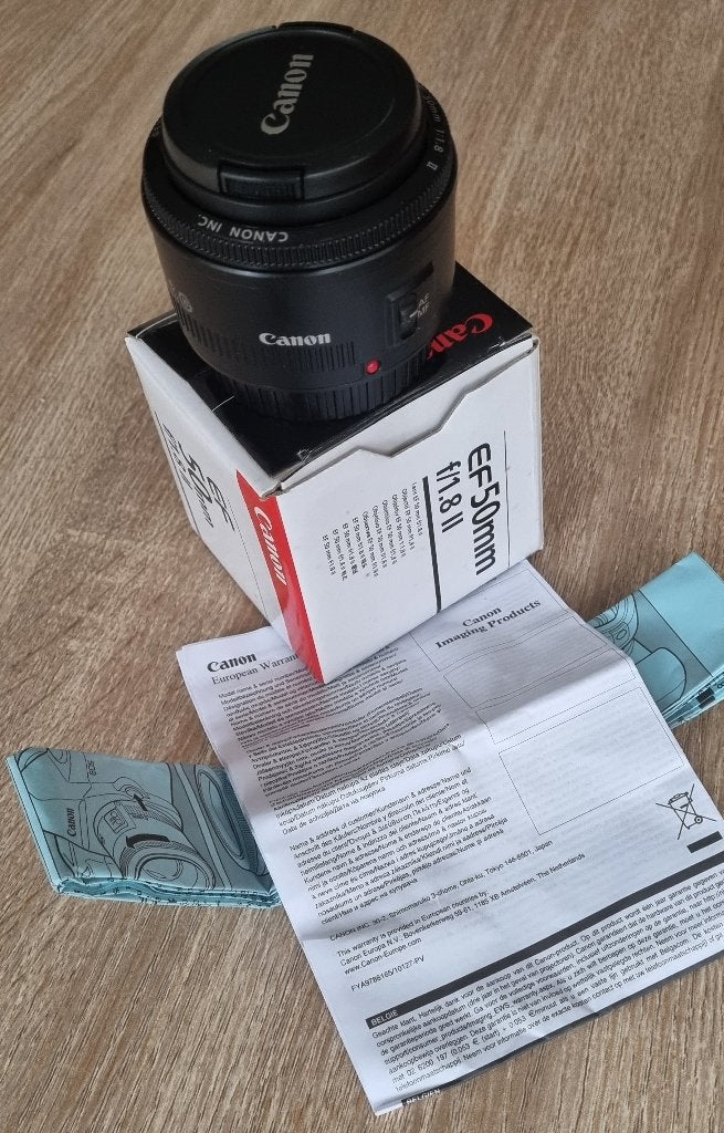 Canon EF 50mm f/1.8 II Lens, Ophalen of Verzenden, Zo goed als nieuw, Canon, Telelens