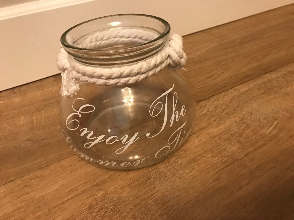 Windlicht, Huis en Inrichting, Woonaccessoires | Kandelaars en Kaarsen, Ophalen, Zo goed als nieuw, Glas, Windlicht