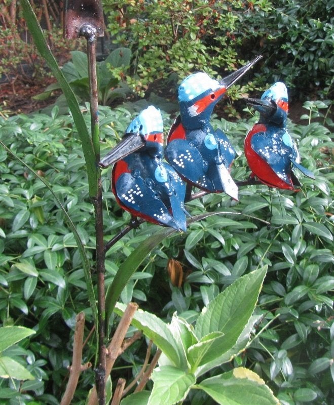 IJSVOGELTJES OP RIET TAK - STREET ART, Ophalen of Verzenden, Nieuw