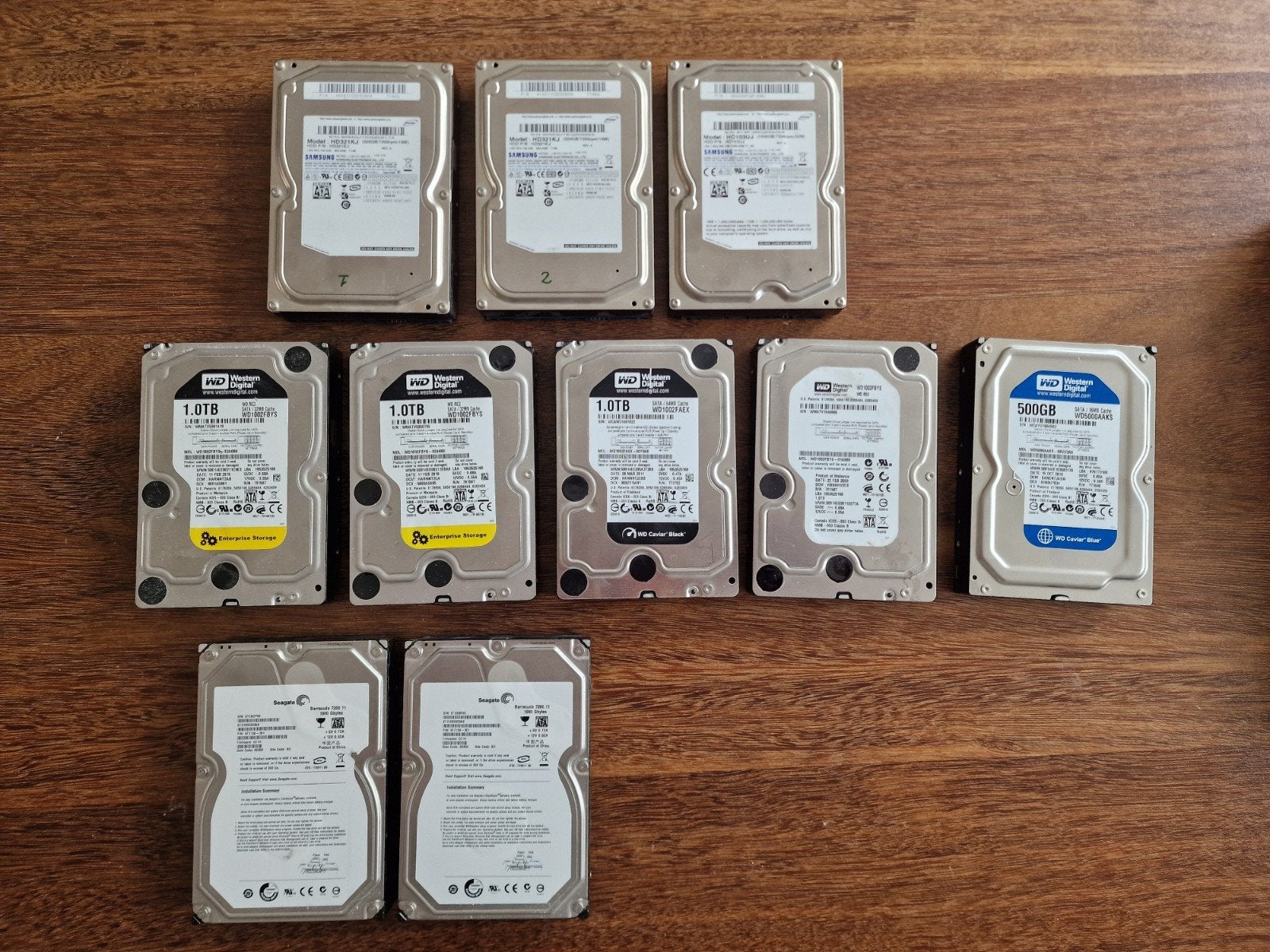 SATA 1Tb WD Samsung Seagate Western Digital, Computers en Software, Harde schijven, Intern, Gebruikt, Ophalen of Verzenden, Desktop