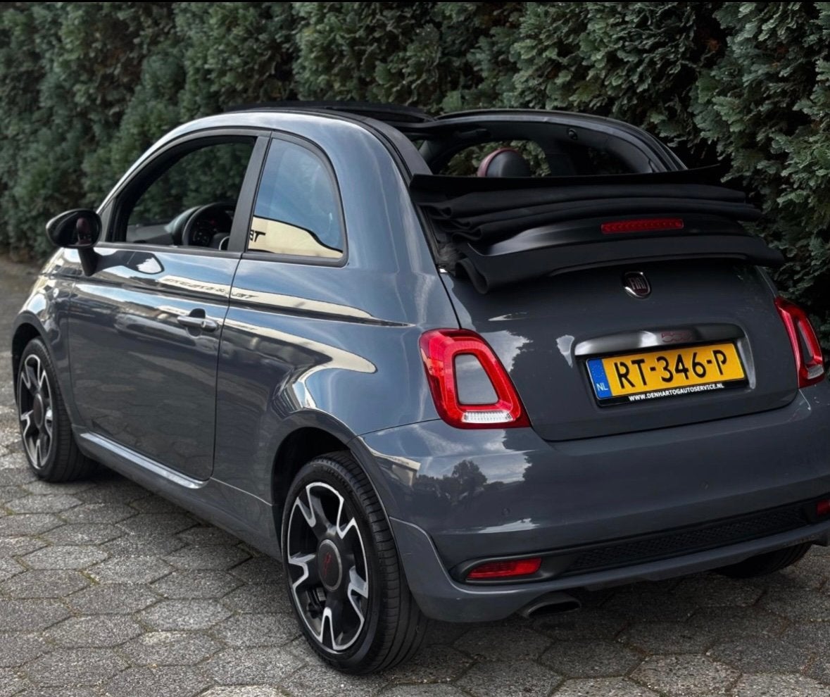 Fiat 500C Twinair Turbo 81pk 2018 Nardo Grey, Auto's, 31 €/maand, Overige kleuren, Handgeschakeld, 26 km/l