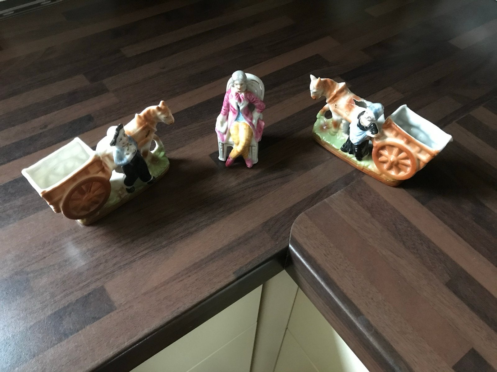 Vintage porseleinen figuren, 1 met kleine beschadiging, Ophalen of Verzenden