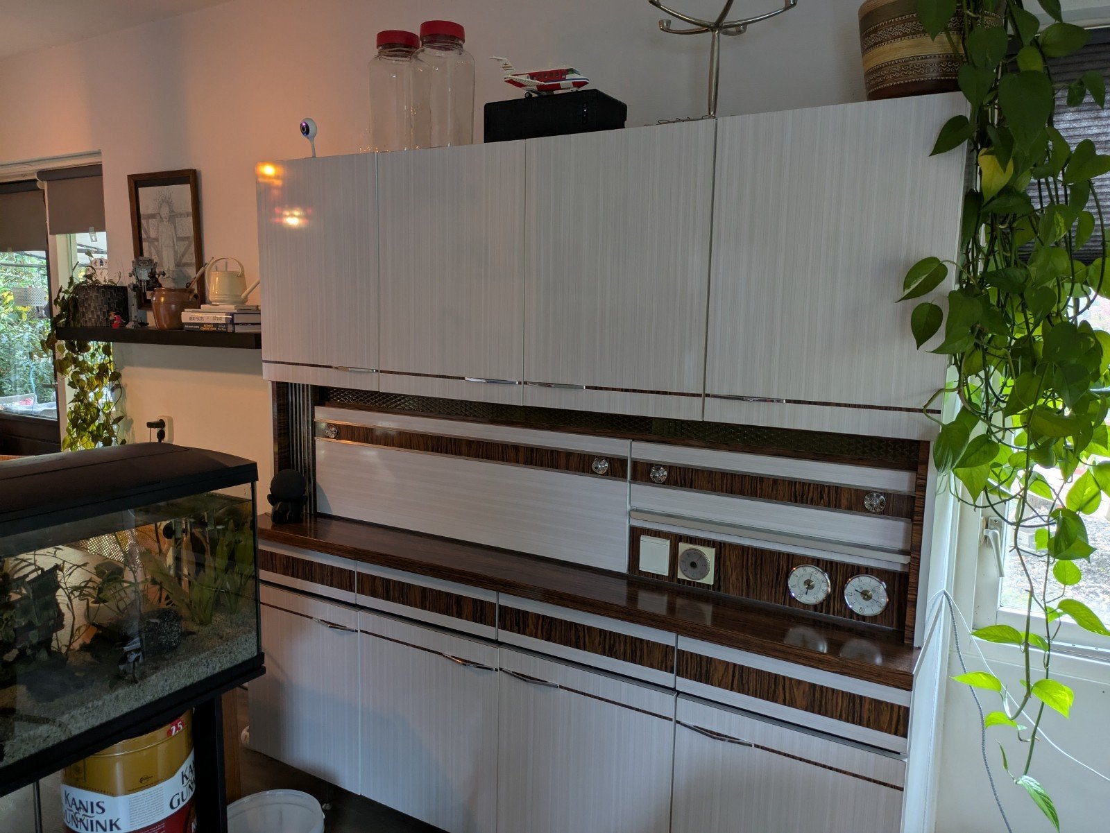 Vintage kitchenette / wandmeubel, Huis en Inrichting, Ophalen, Zo goed als nieuw, Minder dan 150 cm, Minder dan 100 cm