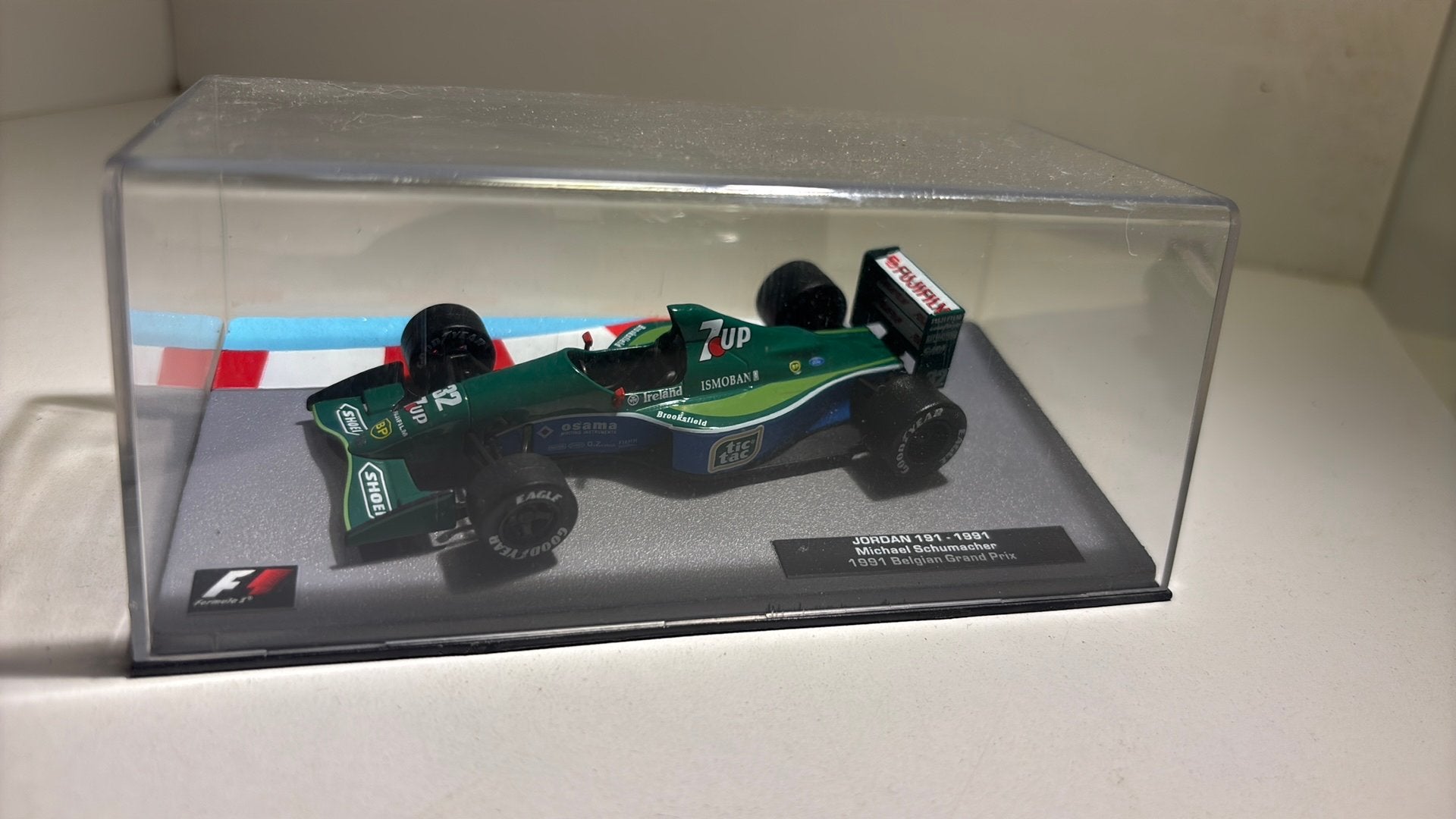 F1 jordan 191 michel schumacher 1991 atlas 1.43, Hobby en Vrije tijd, Overige merken, Auto, Ophalen of Verzenden, A