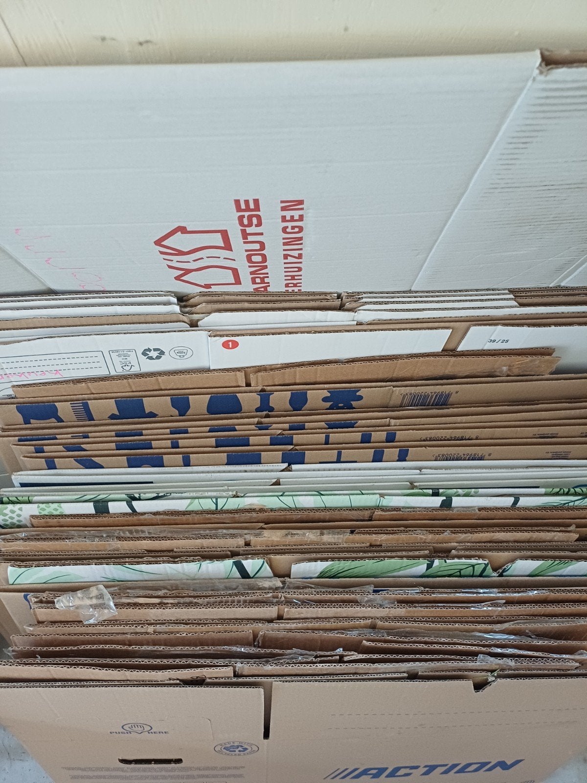 30 verhuisdozen in verschillende maten, Doe-het-zelf en Verbouw, Kratten en Dozen, Ophalen, Gebruikt, Doos