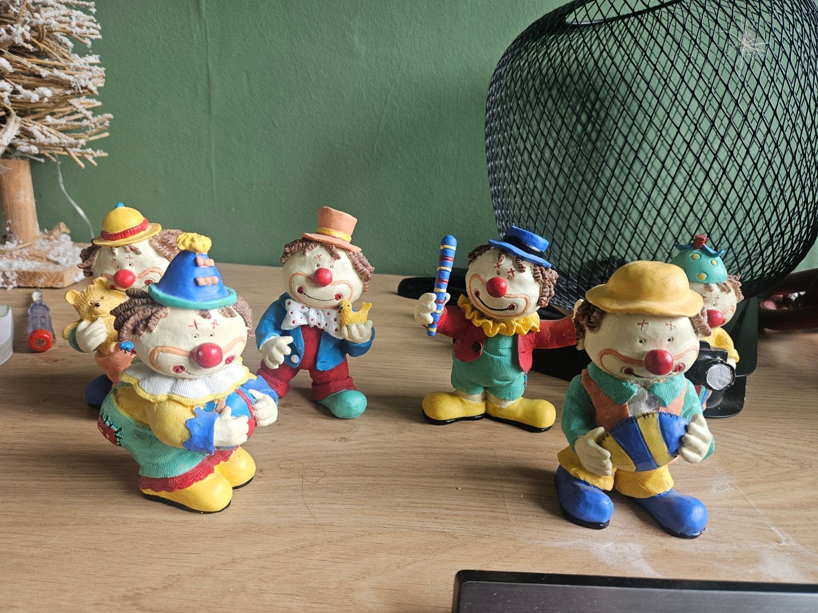 Set van 6 vrolijke clown beeldjes, Ophalen, Zo goed als nieuw
