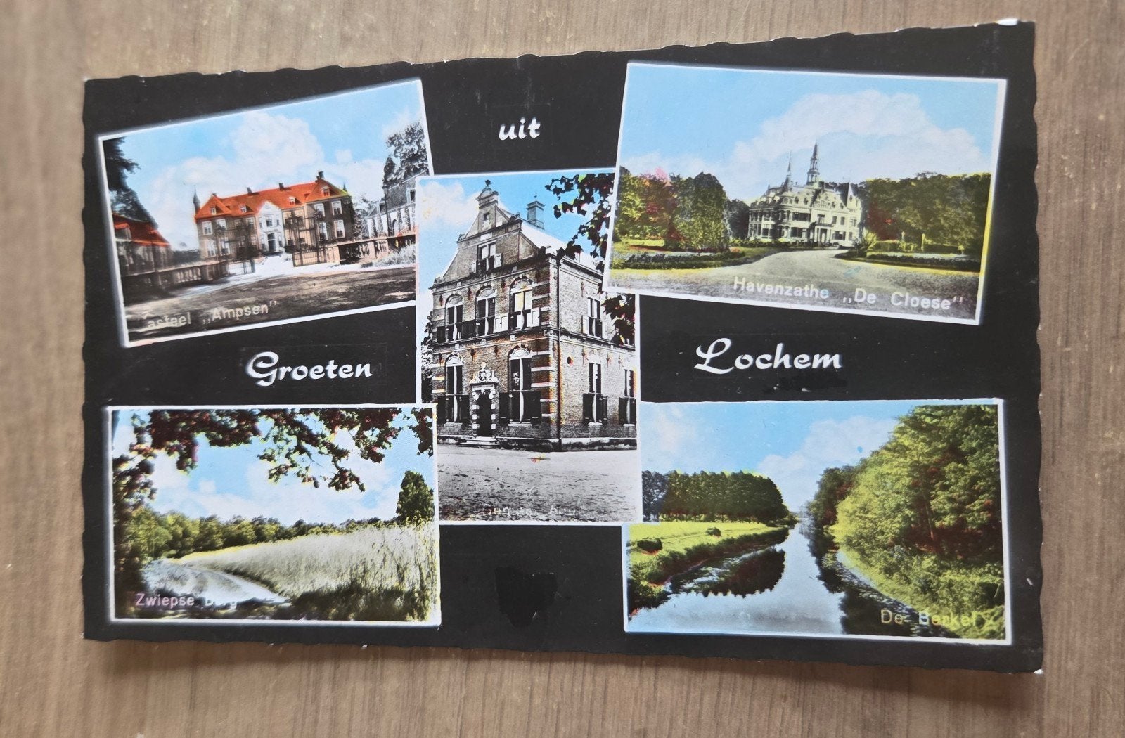 Oude ansichtkaart Groeten uit Lochem Gelderland, Ophalen of Verzenden, 1940 tot 1960, Gelopen, Gelderland