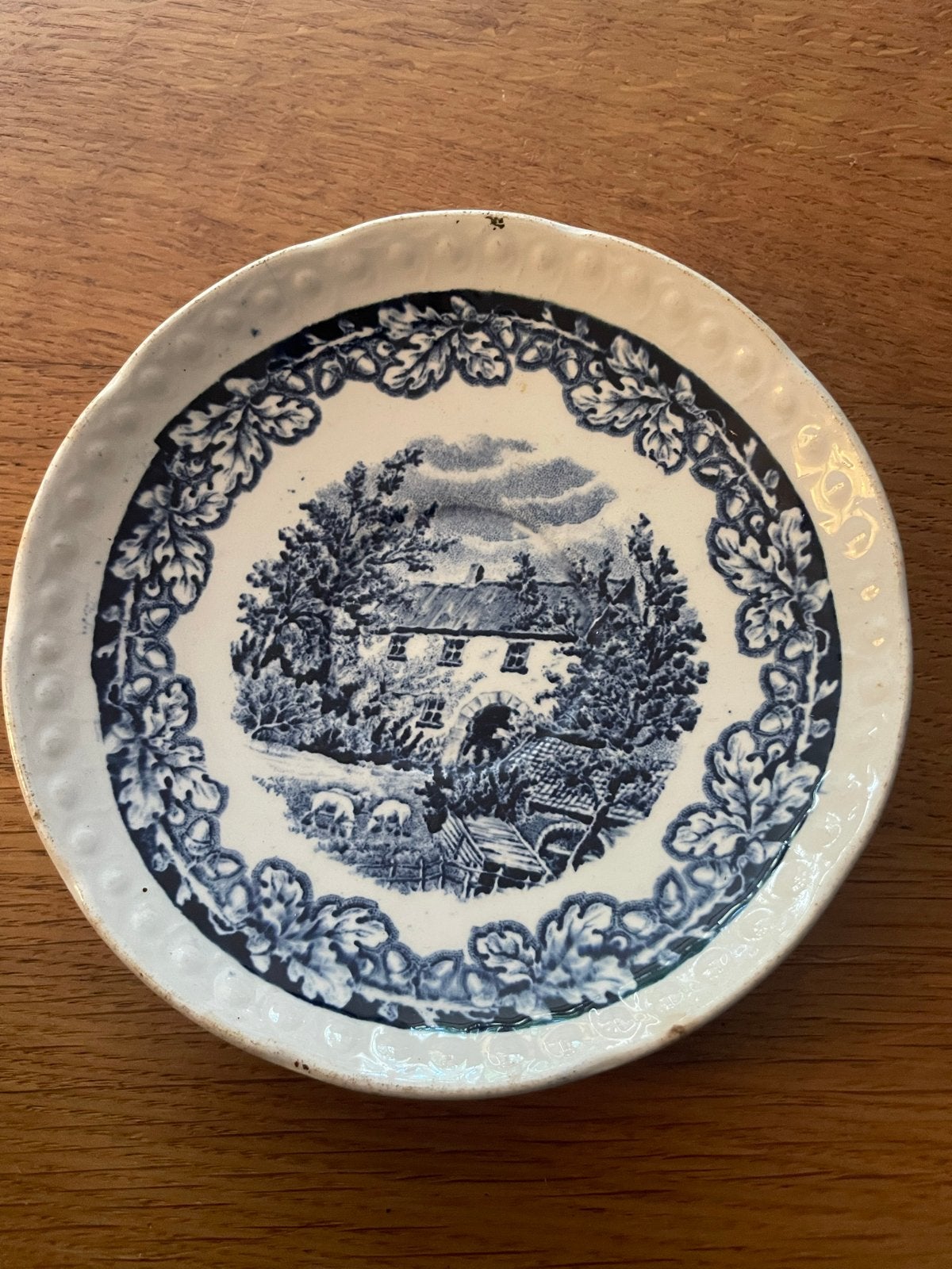 Antiek Maastricht Boerenhoeve Delfts Blauw Bordje, Ophalen of Verzenden
