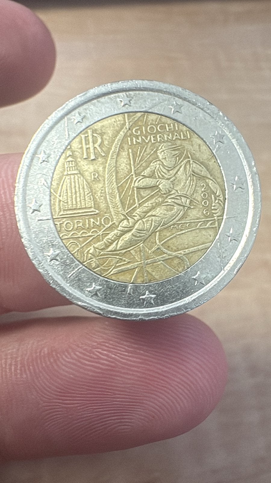 2 Euro Herdenkingsmunt Italië 2006 - Olympische Winterspelen, Postzegels en Munten, Ophalen, Italië, 2 euro, Losse munt