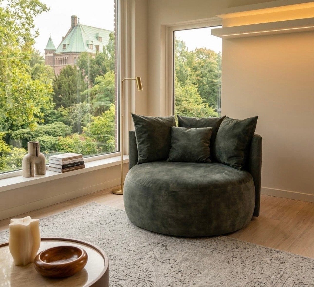 Passe Partout Pastille Loungebank - Vintage Velvet Commando, Huis en Inrichting, Ophalen, 100 tot 125 cm, Tweepersoons, Zo goed als nieuw