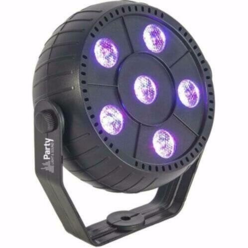 PARTY-PAR6 Led Par 6 x 1,5Watt RGB [1467P-B], ., Overige typen, Ophalen of Verzenden, .