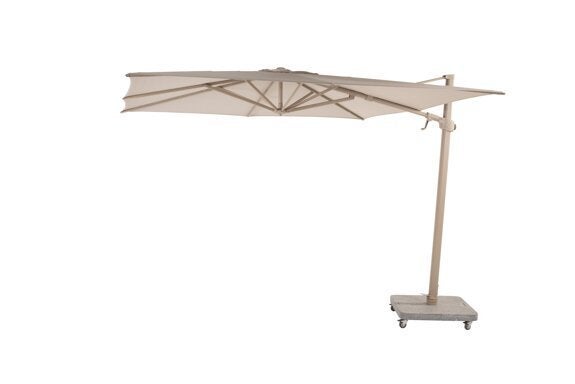 4 SO Zweefparasol Siesta Premium 300 x 300 cm Zand met Latte, Niet ingevuld, Niet ingevuld, Nieuw, Ophalen of Verzenden