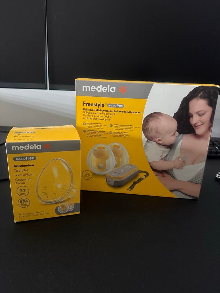Medela Freestyle Hands-free Dubbele Borstschild maat 27, Ophalen, Nieuw, Borstkolf