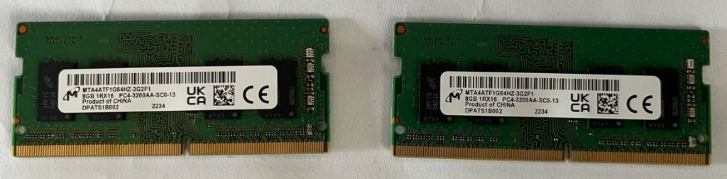 2x 8GB DDR4 (SODIMM), Computers en Software, RAM geheugen, DDR4, Ophalen of Verzenden, Zo goed als nieuw, Laptop