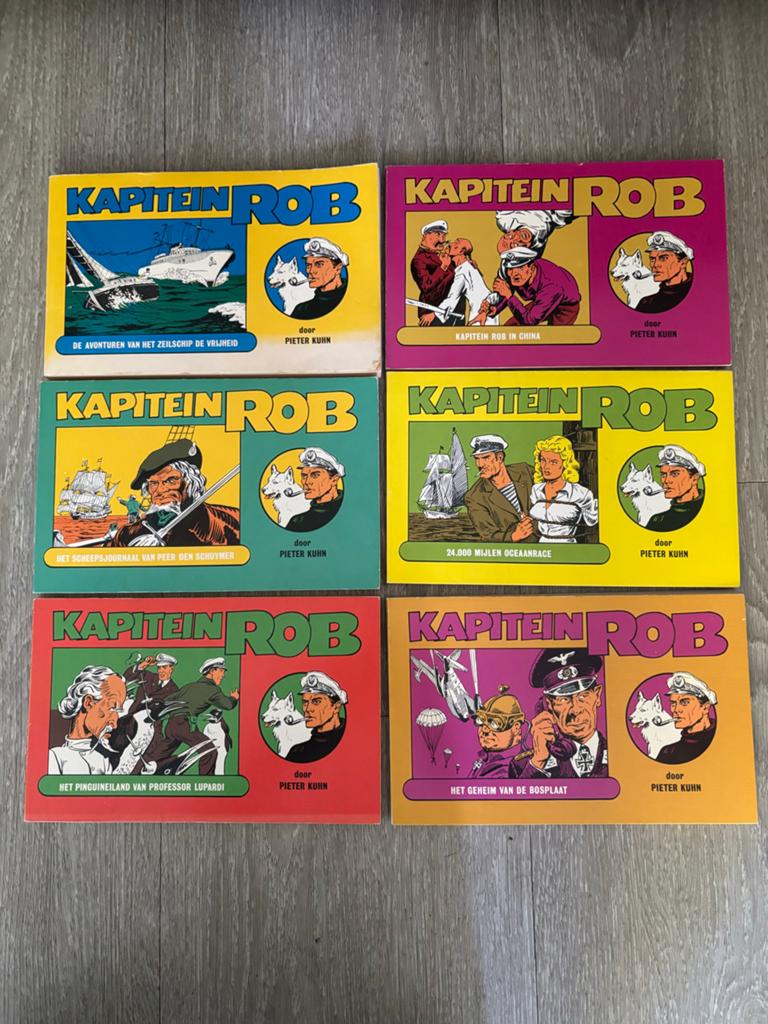 Kapitein Rob stripboeken - Complete serie 1-6, Boeken, Strips | Comics, Ophalen of Verzenden, Zo goed als nieuw