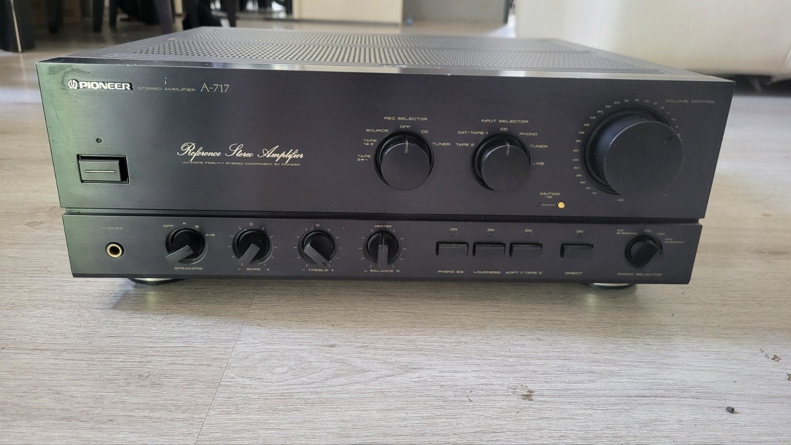 Pioneer A-717 Versterker - Uitstekende geluidskwaliteit, Gebruikt, Ophalen of Verzenden, Pioneer, 120 watt of meer