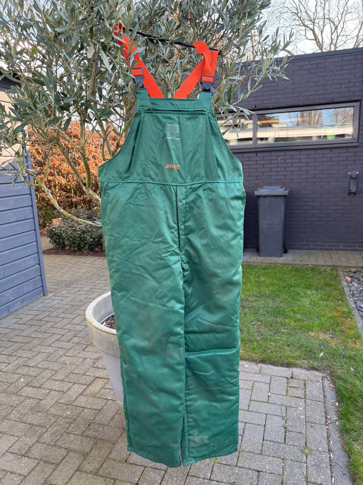 Stihl zaagbroek salopette klasse 1 maat 52, Ophalen, Zo goed als nieuw
