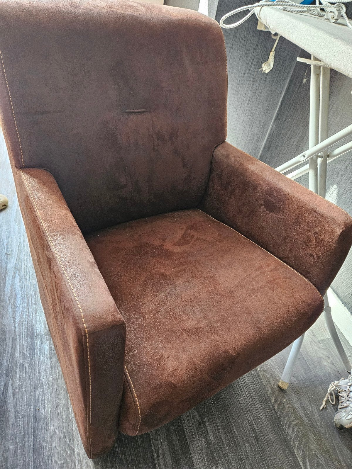 Bruine fauteuils 6x, Ophalen of Verzenden, Zo goed als nieuw, 75 tot 100 cm, 50 tot 75 cm