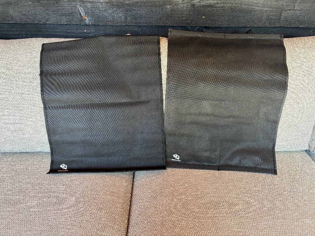 Set van twee autostoelbeschermers, Overige methoden, Ophalen of Verzenden, Zo goed als nieuw, 0 t/m 10 kg