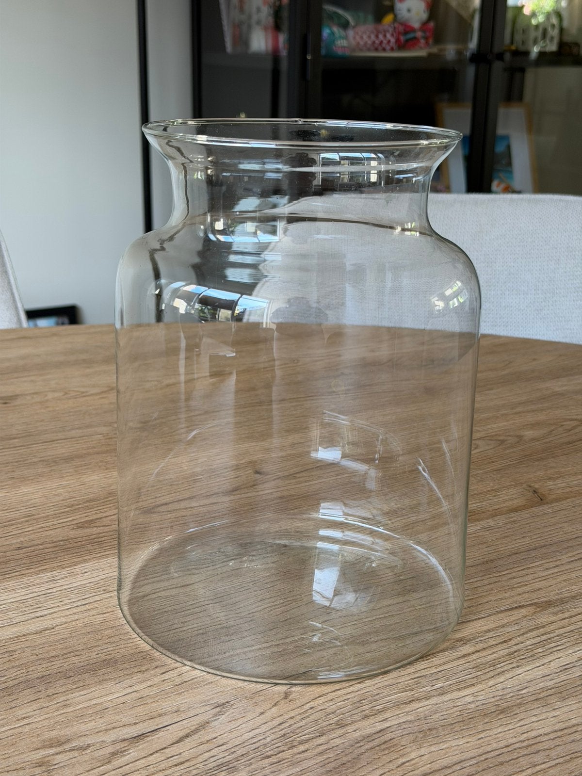 Glazen vaas transparant apothekersmodel 25,5 cm, Transparant, 25 cm, Ophalen of Verzenden, Glas