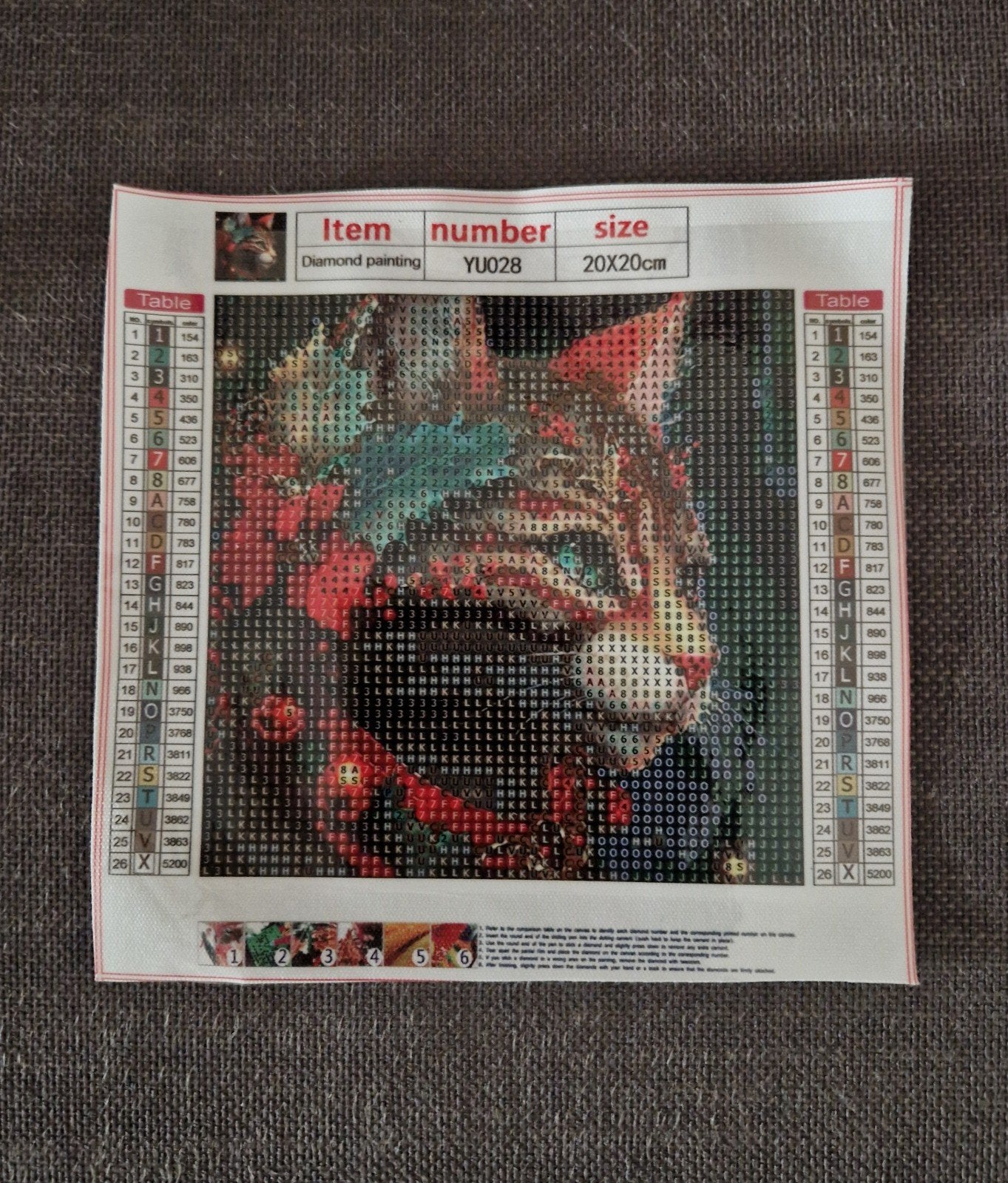 4 Diamond Painting Poezen 20x20cm Ronde Steentjes, Ophalen of Verzenden