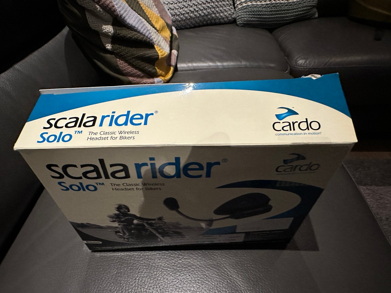 Cardo Scala Rider Solo Bluetooth Headset, Motoren, Ophalen of Verzenden, Gebruikt